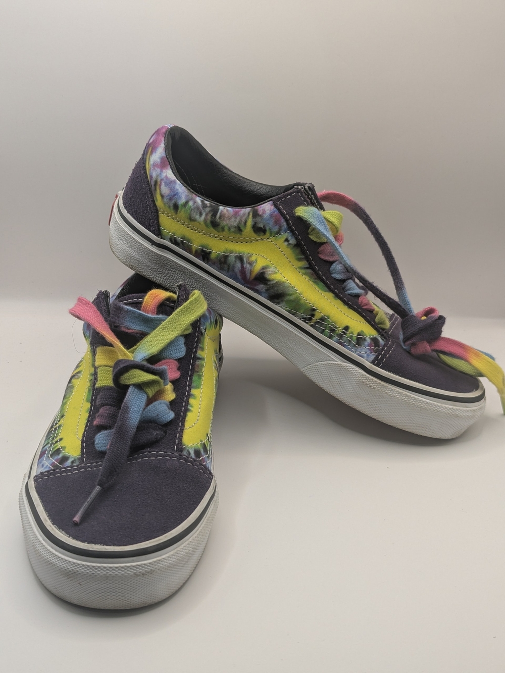 Vans Kids Low-Top Sneakers - Purple, Yellow & Tie-Dye